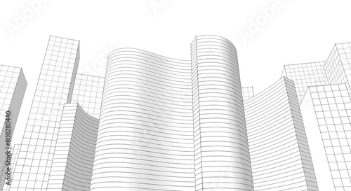       abstract architecture 3d illustration background