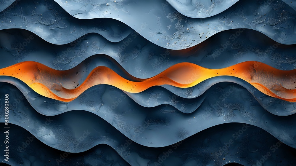 Luxury and Depth: Blue and Gold Abstract Waves Luxury and Depth: Blue and Gold Abstract Waves