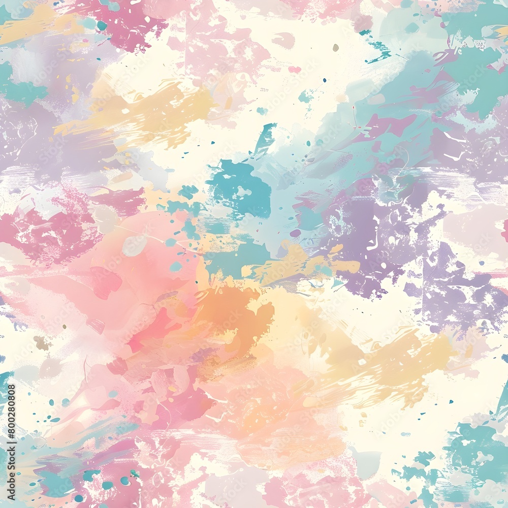 Brush abstract watercolor background with seamless pattern.