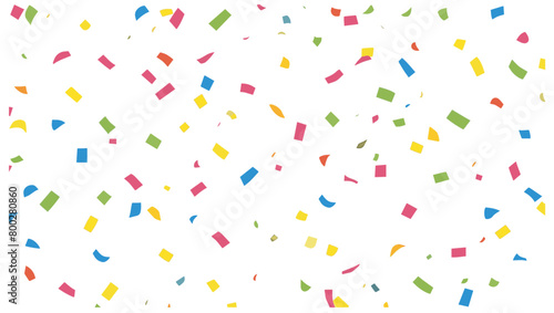 Confetti on white or transparent background, vector illustration