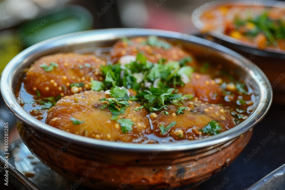 Ragda pattice is a popular street food in Maharashtra and Gujarat Ragda pattice is a popular street food in Maharashtra and Gujarat