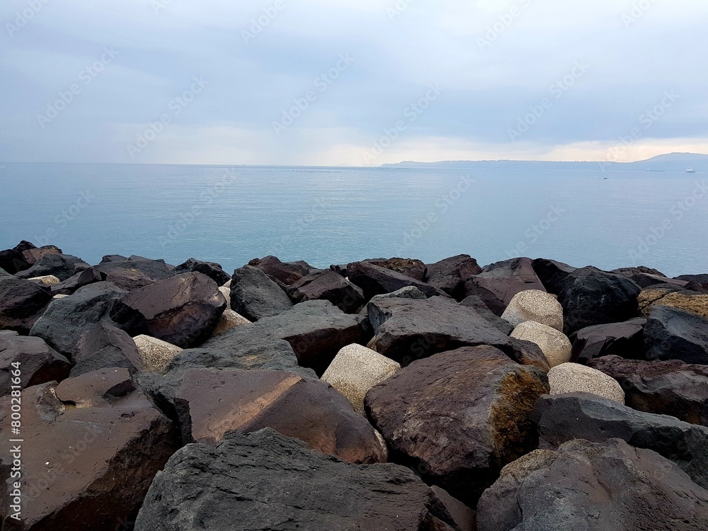 Rocky coast of the island of Lanzarote, Canary Islands, Spain
