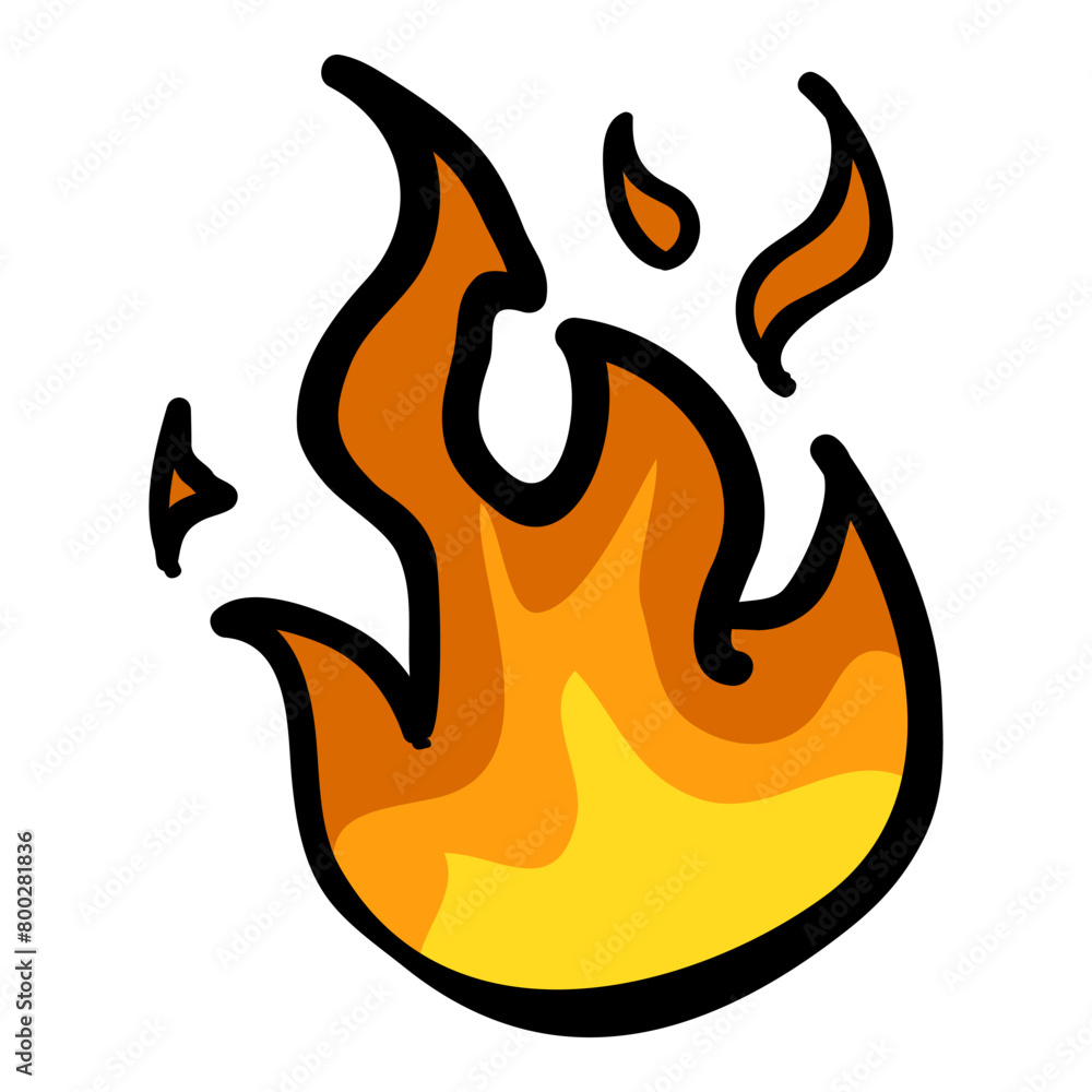 Flammable Sign - Hand Drawn Doodle Icon Flammable Sign - Hand Drawn Doodle Icon