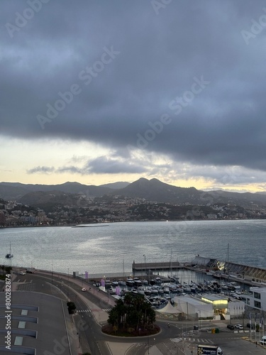 Views from a cruise ship in the Mediterranean Sea. Taken in Malaga Spain. 