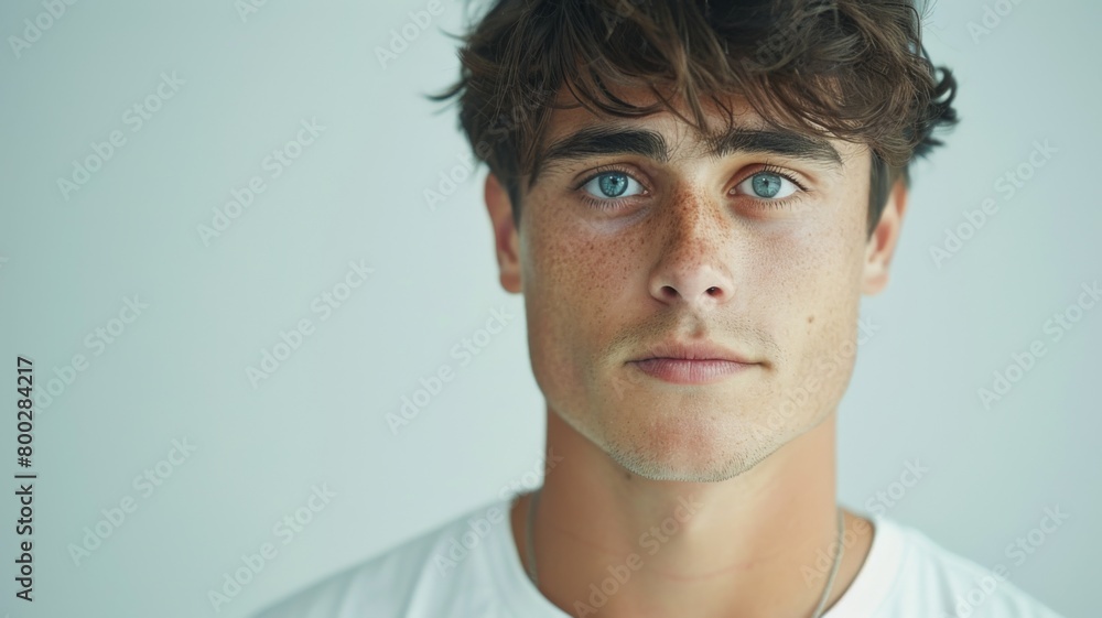 Sad Person in Studio white background Sad Person in Studio white background