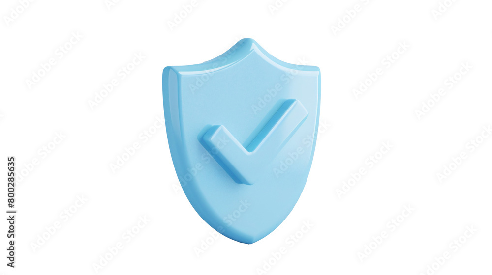 a blue shield with a check mark