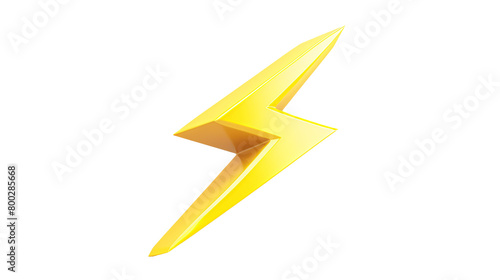 a yellow lightning bolt on a white background