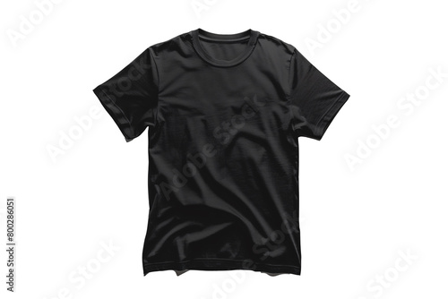 a black t-shirt on a white background