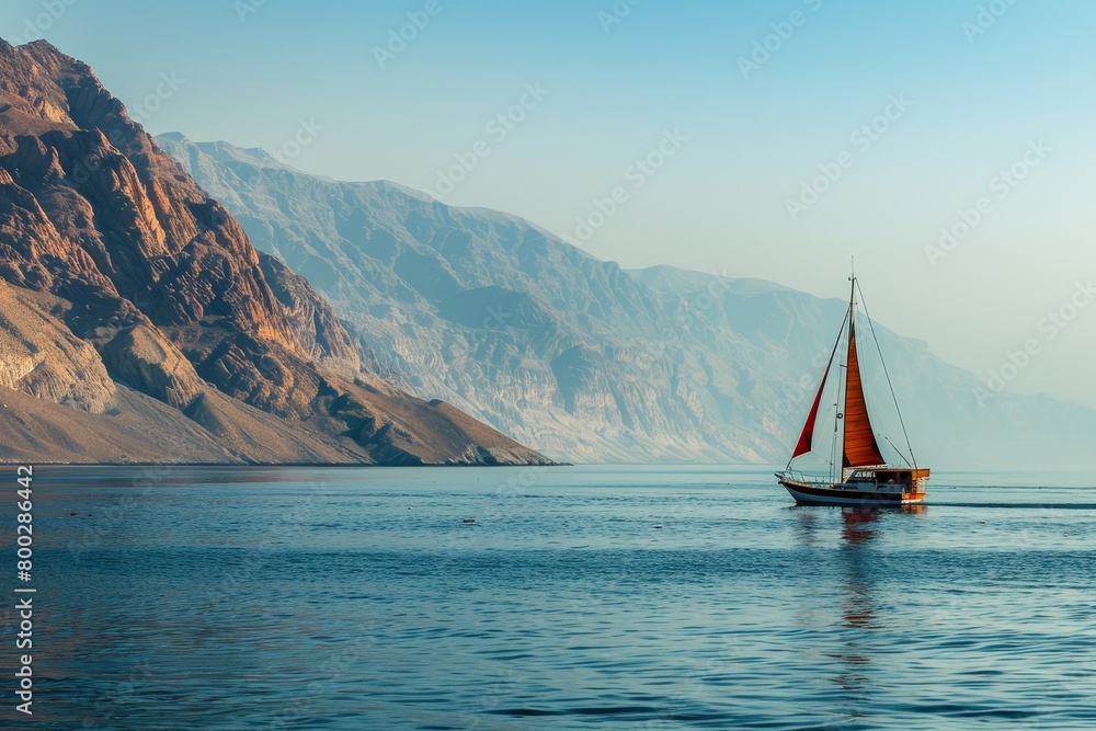 Red sea sailboat