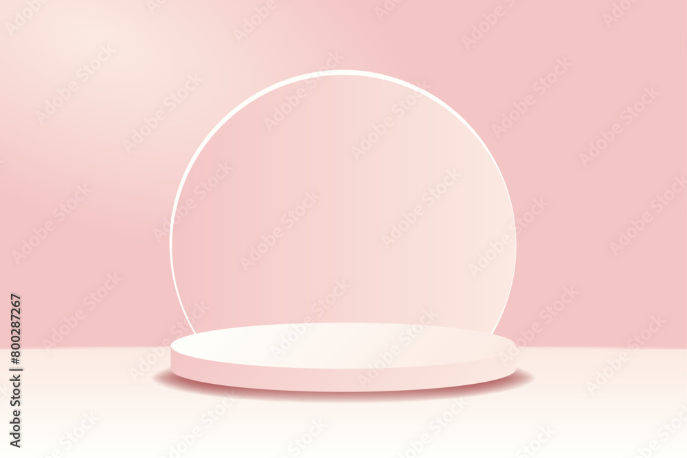 Soft pink abstract background with podium for product advertising Soft pink abstract background with podium for product advertising