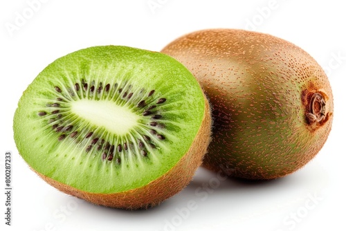 Ripe kiwi isolated on white background