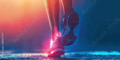 Broken Fibula: The Lower Leg Pain and Ankle Instability - A person with pain and swelling in the lower leg, indicating a broken fibula photo