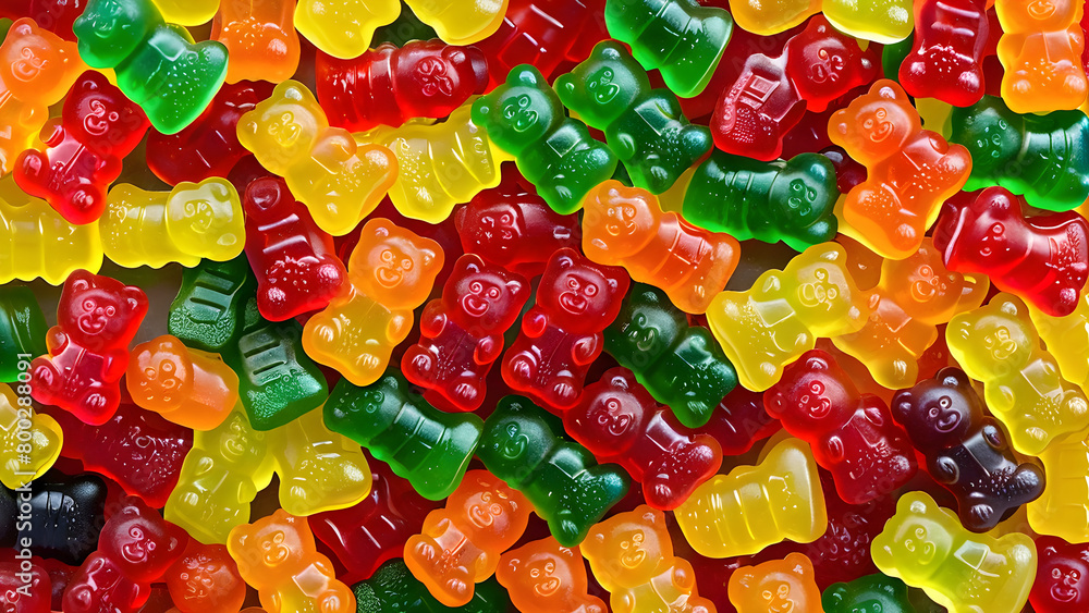 cute gummy bears, AI generated
