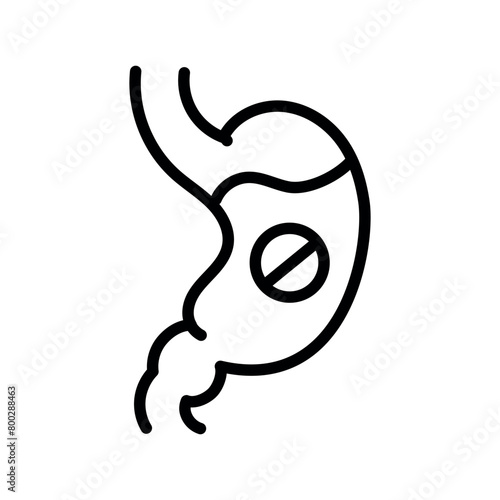 Antacids line black icon. Vector isolated button.
