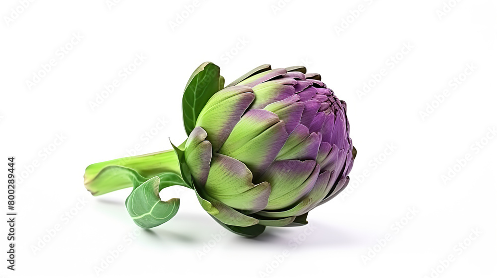 Obraz premium Artichoke stack isolated on a white background