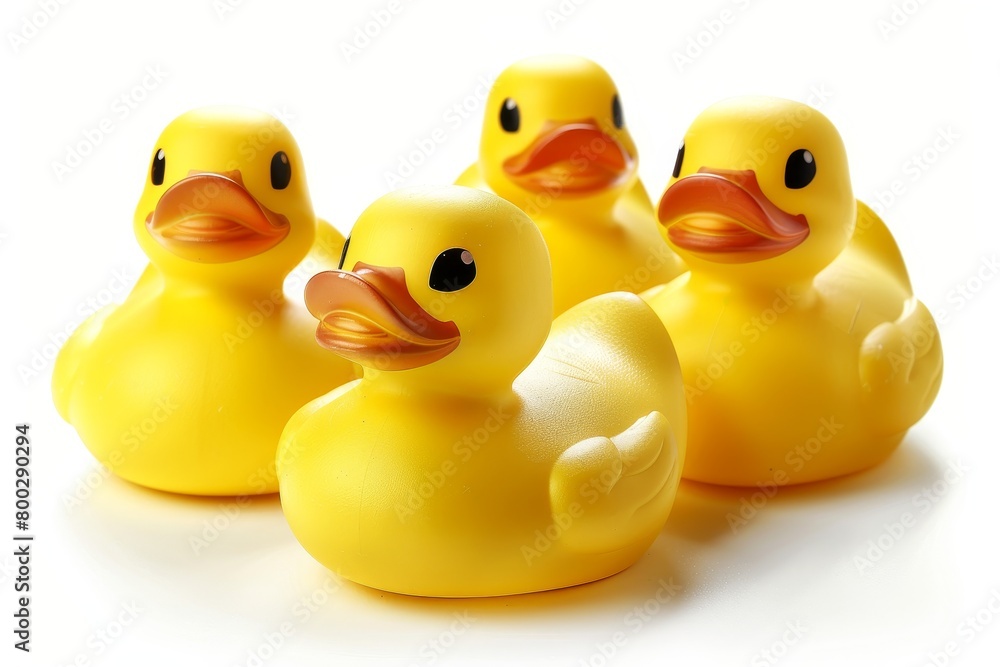 Rubber ducks on white background Rubber ducks on white background