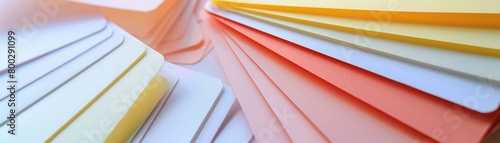 A close up of index cards, fanned out to display the methodical organization of thoughts and study notes photo