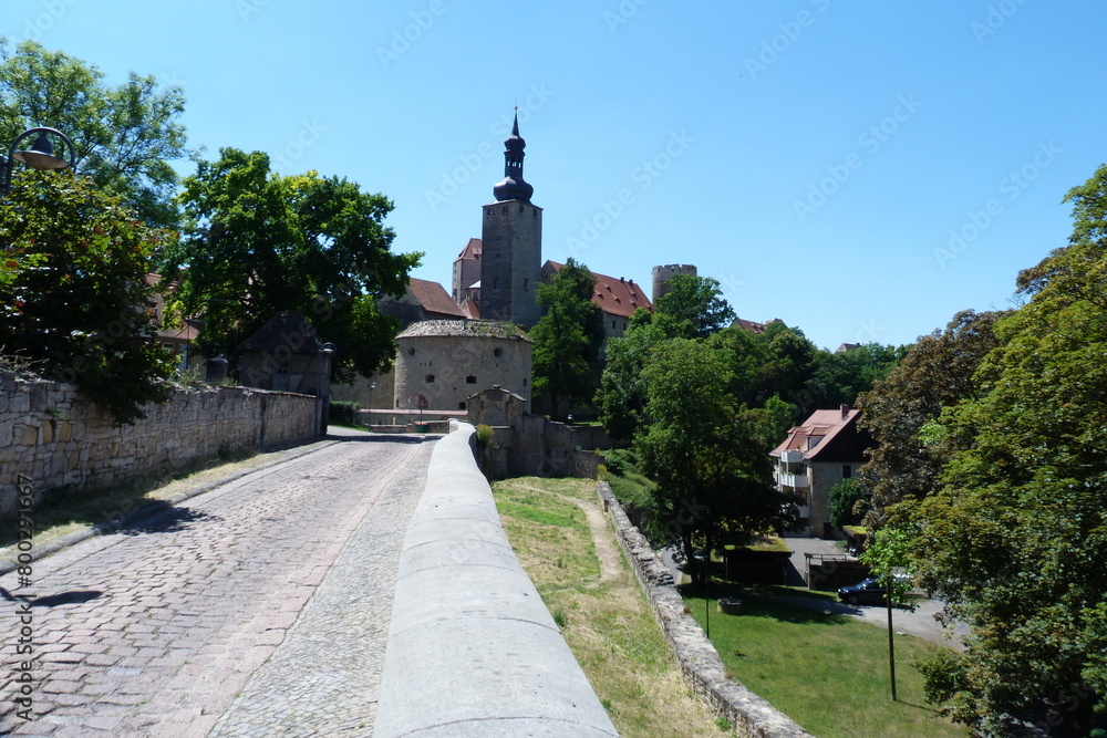 Straße in Querfurt zur Burg Querfurt in Sachsen-Anhalt