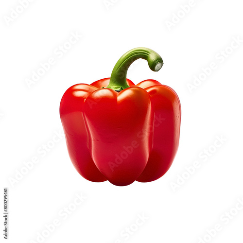 red paprika isolated on white photo