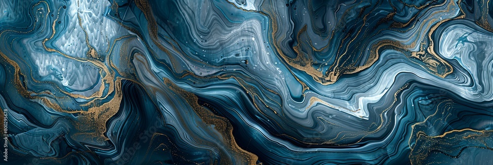 Swirling Blue and Gold Marble Ink Abstract Elegance Swirling Blue and Gold Marble Ink Abstract Elegance
