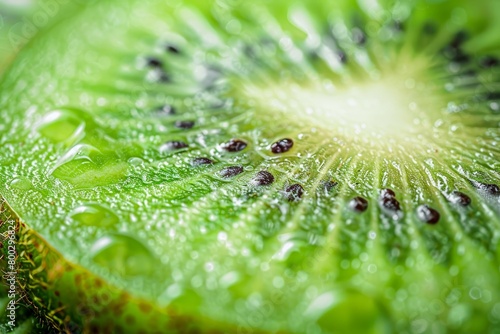 Sliced fresh kiwi fruit background full frame