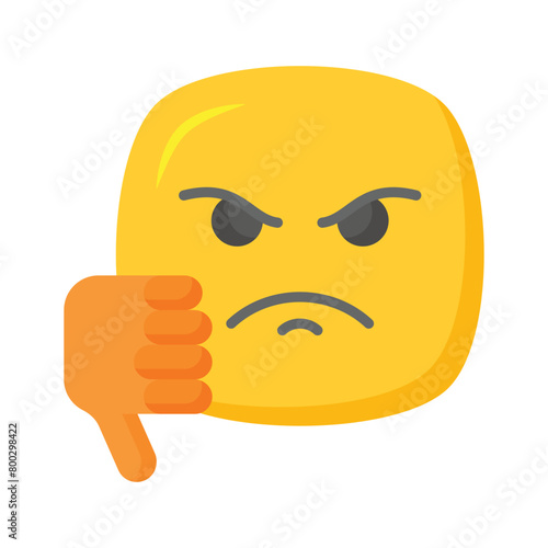 Disgusted emoji vector design, customizable unique vector