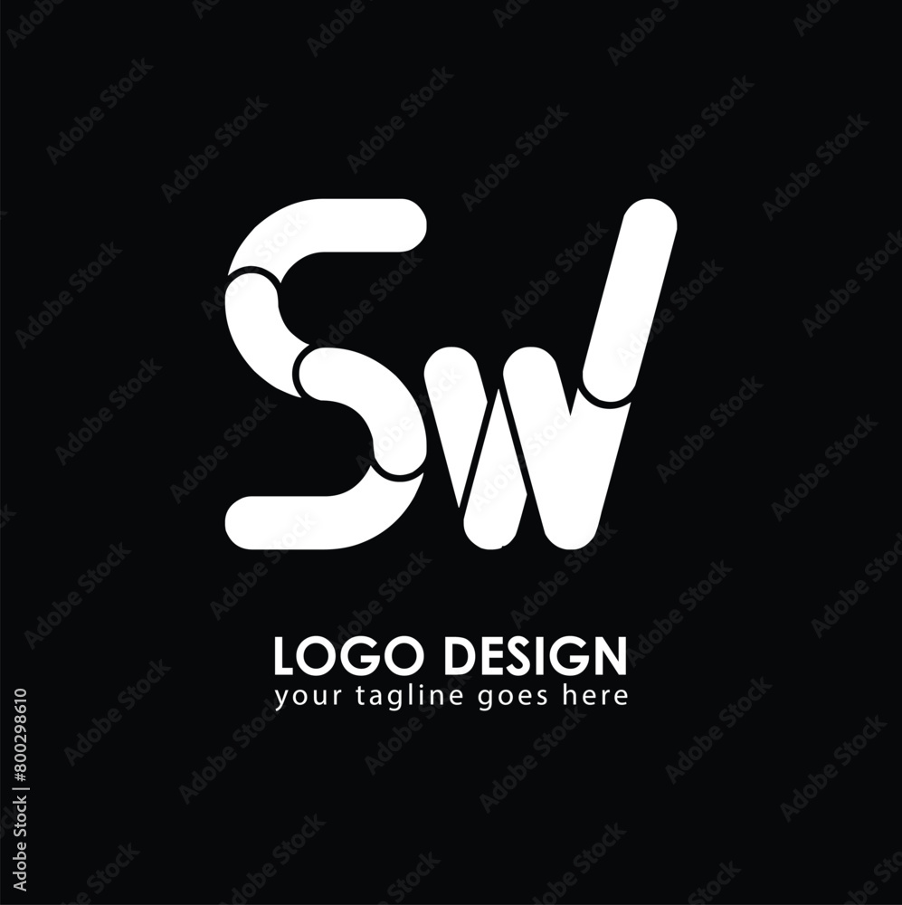 SW SW Logo Design, Creative Minimal Letter SW SW Monogram SW SW Logo Design, Creative Minimal Letter SW SW Monogram