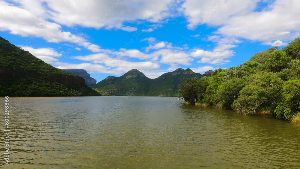 Scenic Blyde river canyon with green forest mountains, South Africa Scenic Blyde river canyon with green forest mountains, South Africa