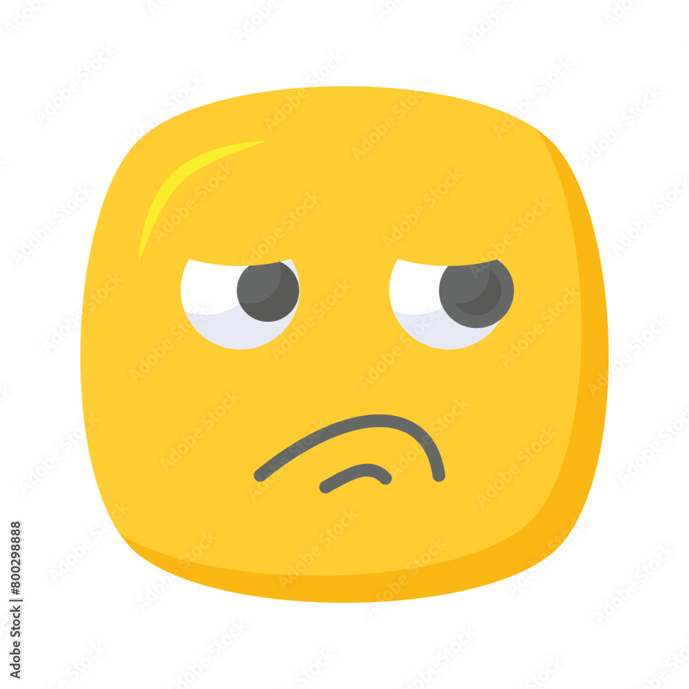 Disgusted emoji vector design, customizable unique vector