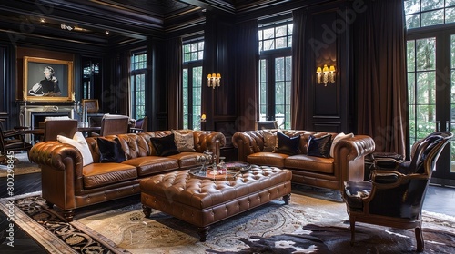 Leather Sofa Living Room: Images showcasing leather sofas as focal points in living rooms
