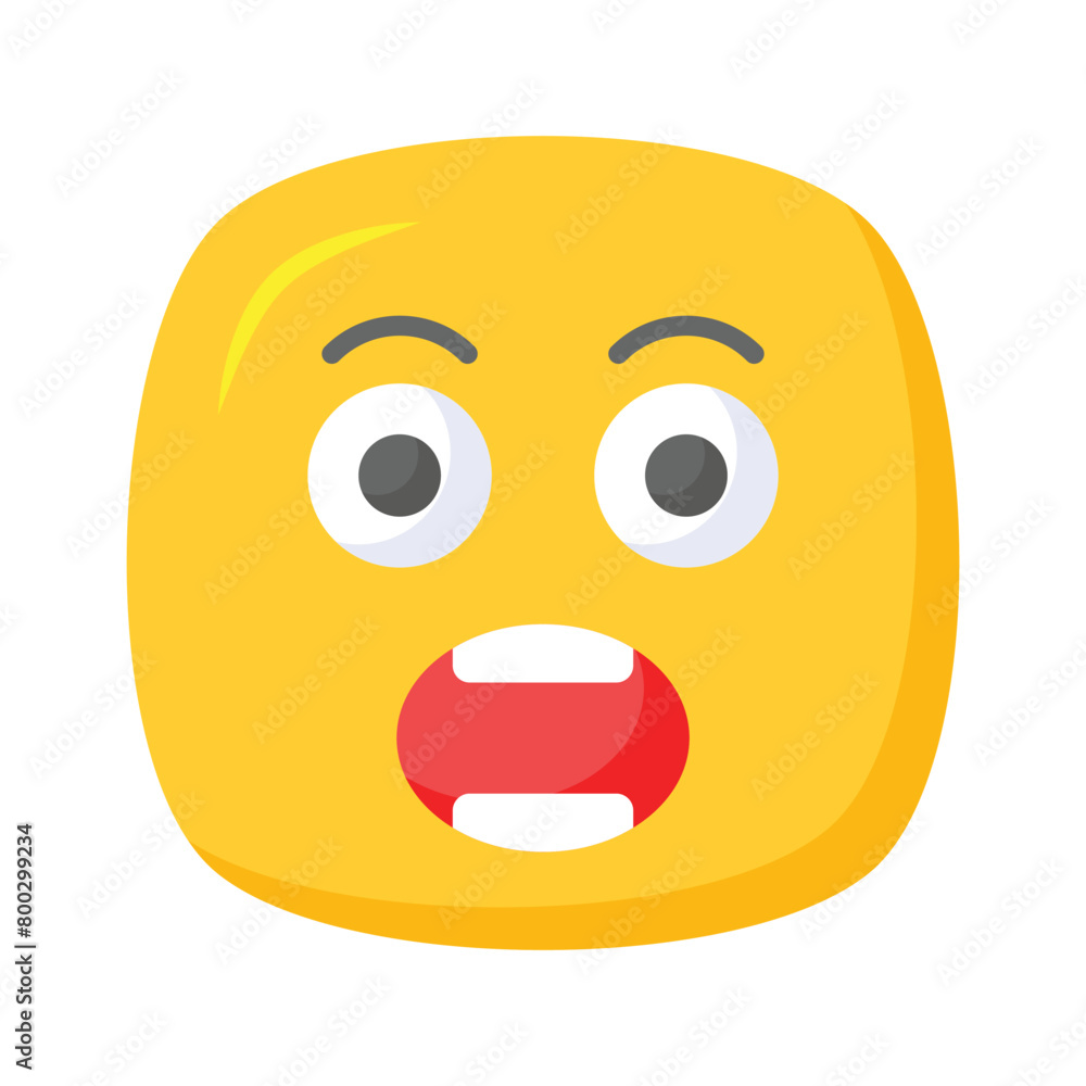 Fototapeta premium Oh My God expression emoji vector design, editable vector