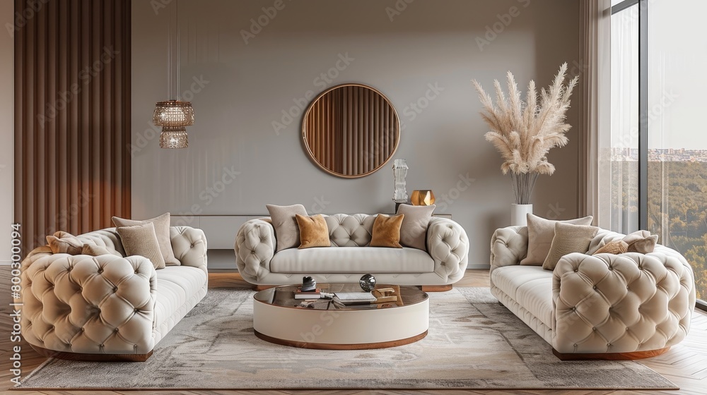 Modern Sofa Living Room Elegance: A 3D vector illustration showcasing the elegance and sophistication Modern Sofa Living Room Elegance: A 3D vector illustration showcasing the elegance and sophistication