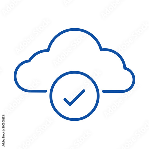 Cloud Check Mark Outline