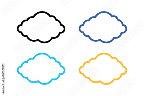 Cloud Outline Multiple Colours