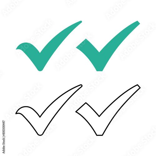 Four Check Marks Set