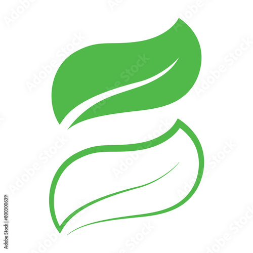 Leaf Outline And Flat