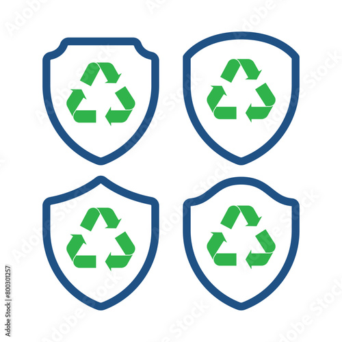 Recycle Shields Outline Set