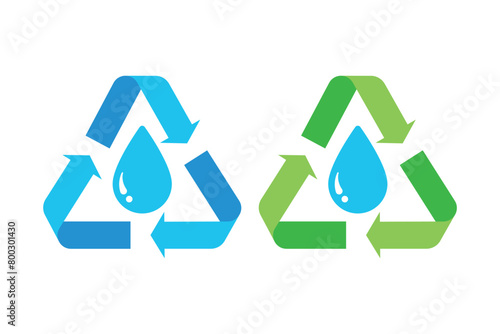 Recycle Water Blue And Green