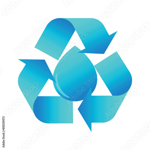 Recycle Water Blue Gradient Style