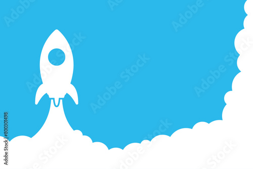 Rocket Blue Background