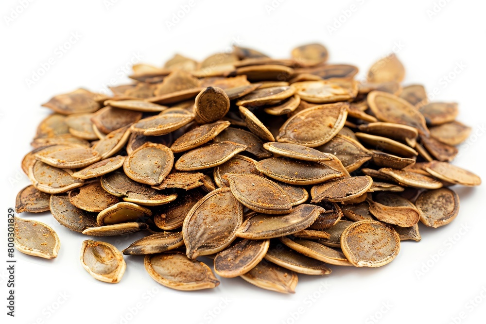 White surface covered with toasted Pumpkin seeds White surface covered with toasted Pumpkin seeds