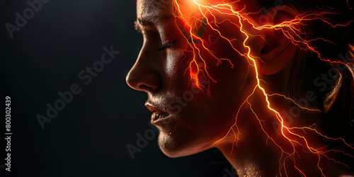 Stroke: The Sudden Weakness and Facial Droop - Picture a person with one side of their face drooping, with a lightning bolt striking the brain