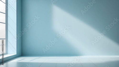 empty room with a light  simple wallpaper  AI generated