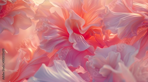 Serene Petal Ballet  Macro frames wildflower petals in graceful motion  a tranquil dance of botanical elegance.