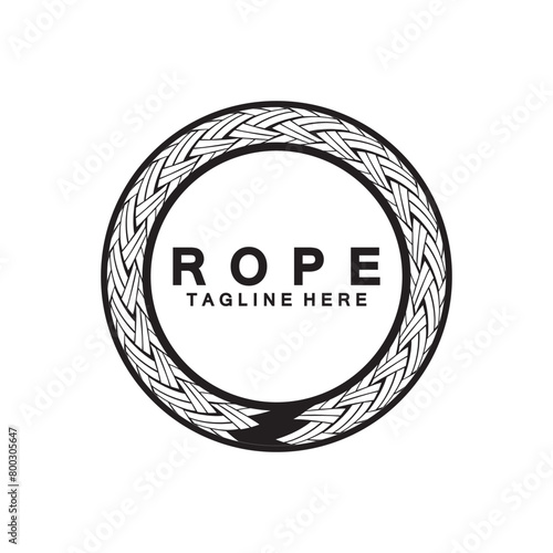 Round circle rope icon symbol Vector isolated on white background.