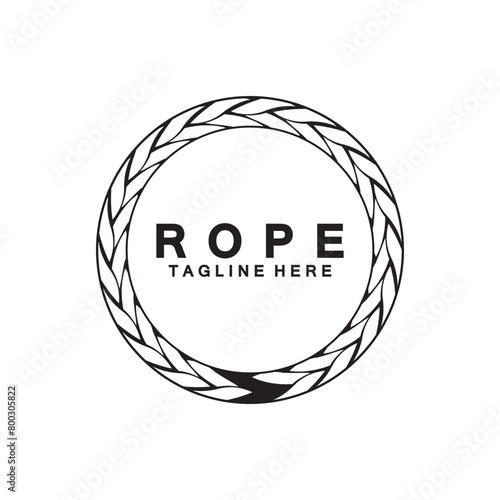 Round circle rope icon symbol Vector isolated on white background.