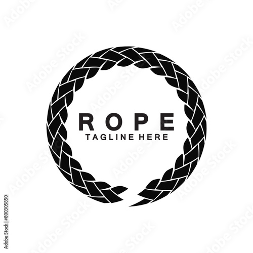 Round circle rope icon symbol Vector isolated on white background.