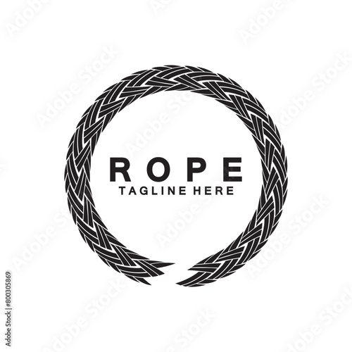 Round circle rope icon symbol Vector isolated on white background.