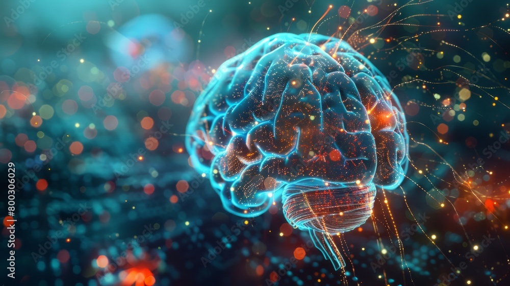 Hologram of the brain generative ai Hologram of the brain generative ai