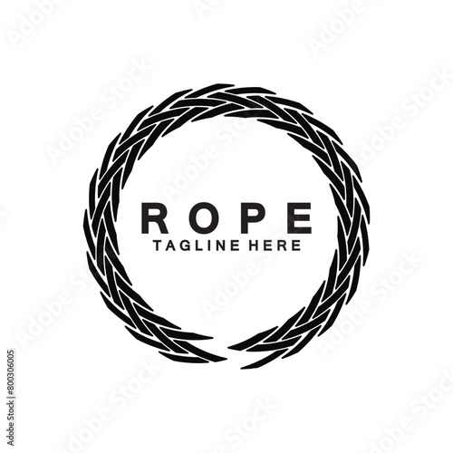 Round circle rope icon symbol Vector isolated on white background.